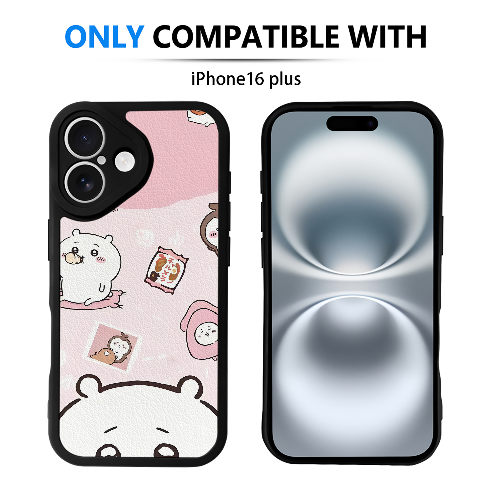 （画像用） ちいかわ Chii-kawa 【iPhone 16シリーズ対応】シリコンスマホケース（レザー調） 材質：シリコン